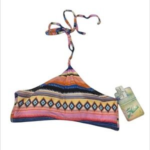 Hobie halter style swim bikini top size medium new